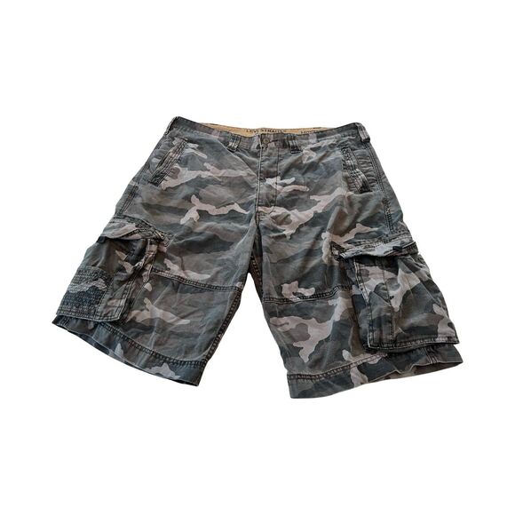 Levis Mens 38Carrier Camo Cargo Shorts Camouflage Y2K Utility Heavy Construction - Picture 1 of 5